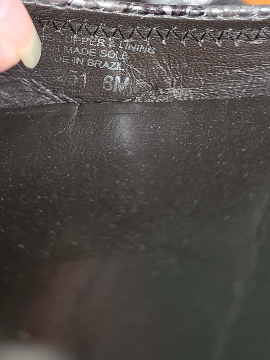 Tory Burch Reva Black Silver Snake Print Leather Ballet Flats size 8M main image 2